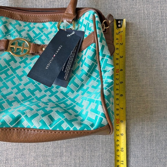 NEW Tommy Hilfiger Satchel purse, teal top handle handbag - Picture 11 of 11